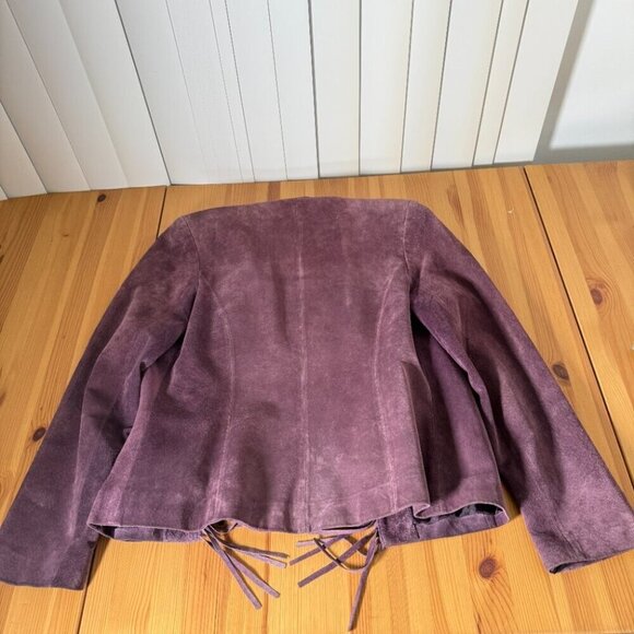 Bellissima Suede Purple Fringe Jacket Boho Western S - Picture 12 of 12